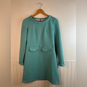 Boden Green/Teal Quilted Dress